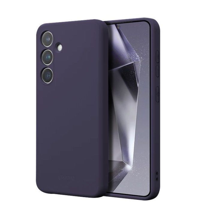 Dėklas Samsung Galaxy S24+ iš skysto silikono, violetinis