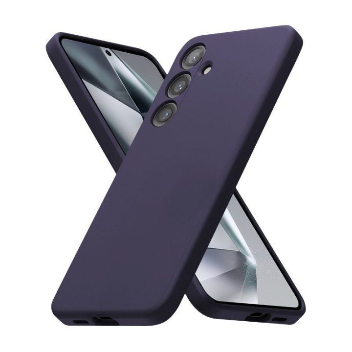 Dėklas Samsung Galaxy S24+ iš skysto silikono, violetinis