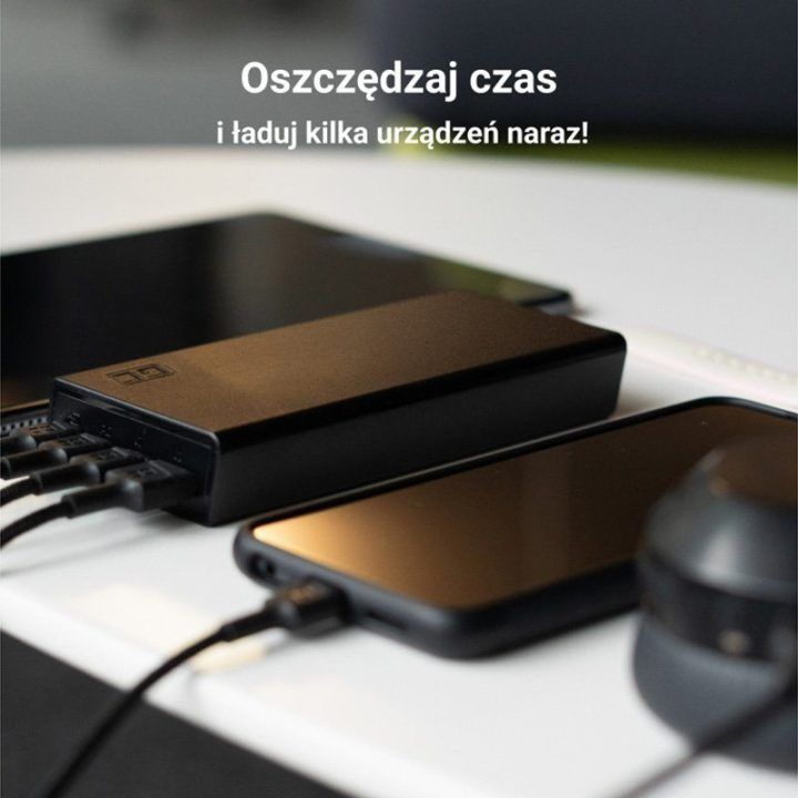 Išorinė baterija Green Cell PowerPlay20s 20000 mAh, juoda