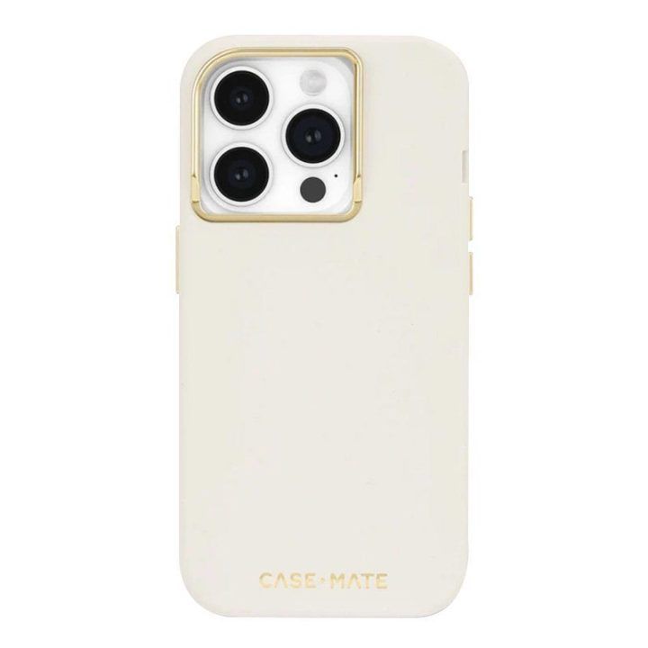Silikoninis dėklas Case-Mate MagSafe iPhone 15 Pro, smėlinis