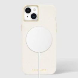 Dėklas Case-Mate silikoninis MagSafe iPhone 15 Plus, smėlinis