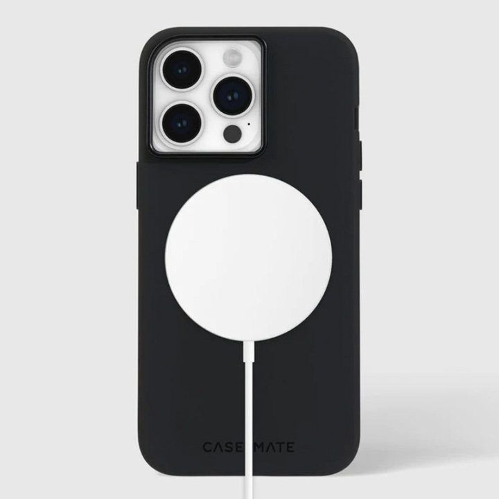 Dėklas iPhone 15 Pro Max, juodas Case-Mate Silicone MagSafe