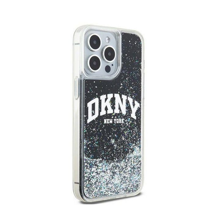 DKNY dėklas iPhone 14 Pro Max, juodas