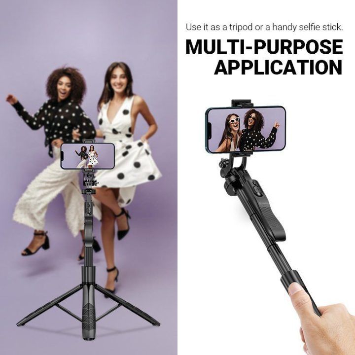 Bluetooth asmenukių laikiklis-tripodas Forcetop SelfieGo Ultra, juodas