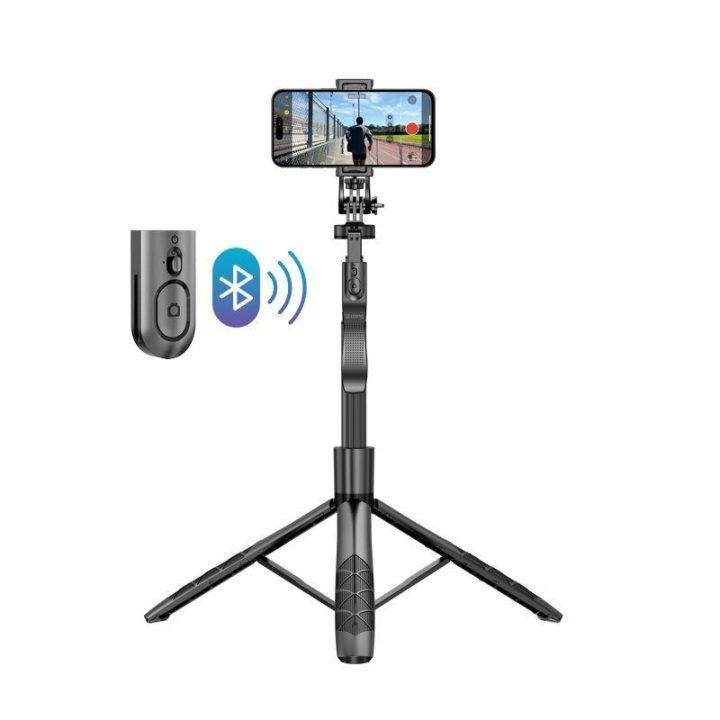 Bluetooth asmenukių laikiklis-tripodas Forcetop SelfieGo Ultra, juodas