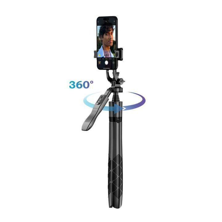 Bluetooth asmenukių laikiklis-tripodas Forcetop SelfieGo Ultra, juodas