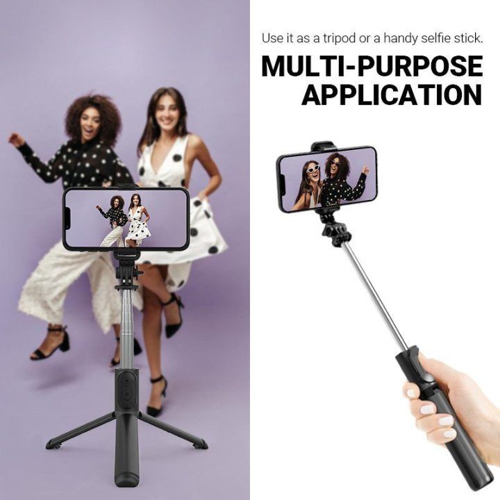 Selfie lazdelė su trikoju Forcetop SelfieGo Lite, juoda