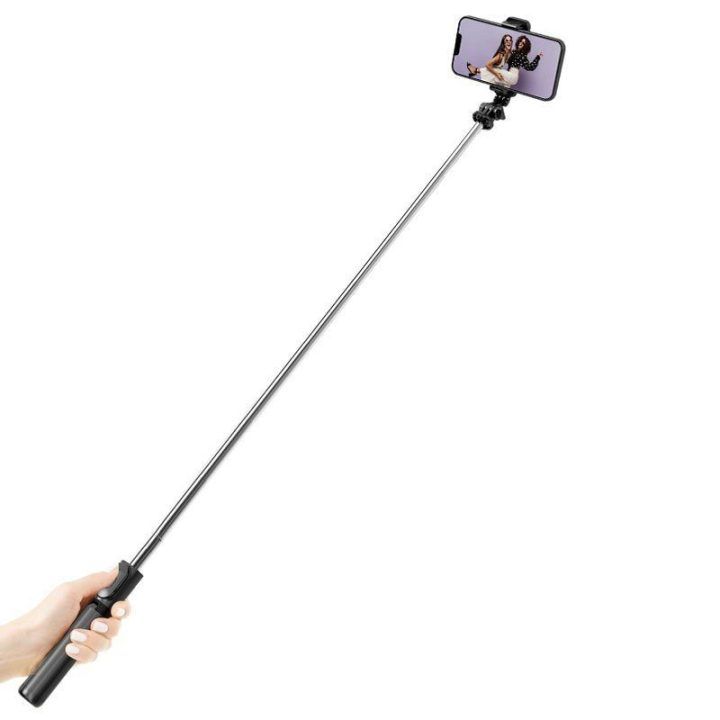 Selfie lazdelė su trikoju Forcetop SelfieGo Lite, juoda