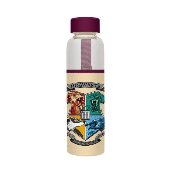 Stiklinė gertuvė 500 ml su Hogvartso motyvu Harry Potter