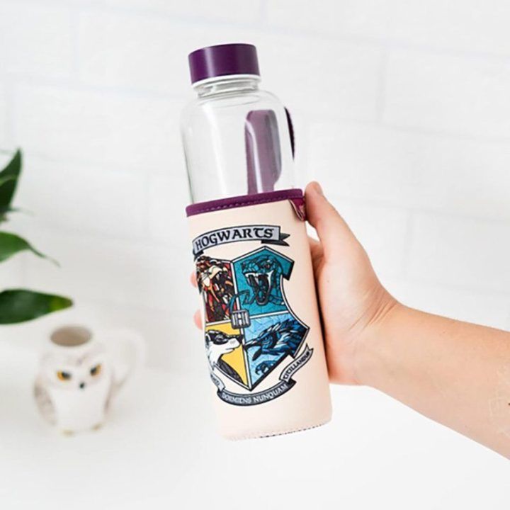 Stiklinė gertuvė 500 ml su Hogvartso motyvu Harry Potter