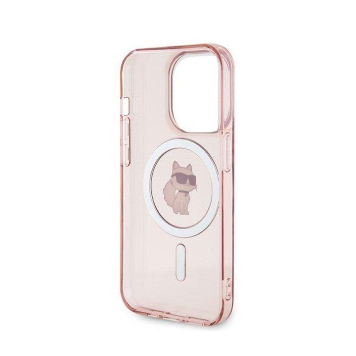 Dėklas iPhone 14 Pro Max, permatomas Karl Lagerfeld Choupette