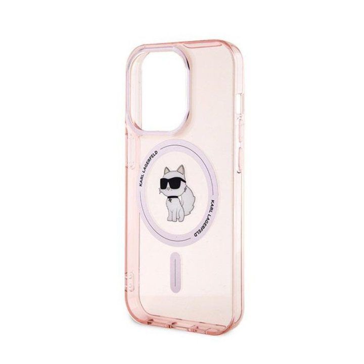 Dėklas iPhone 14 Pro Max, permatomas Karl Lagerfeld Choupette