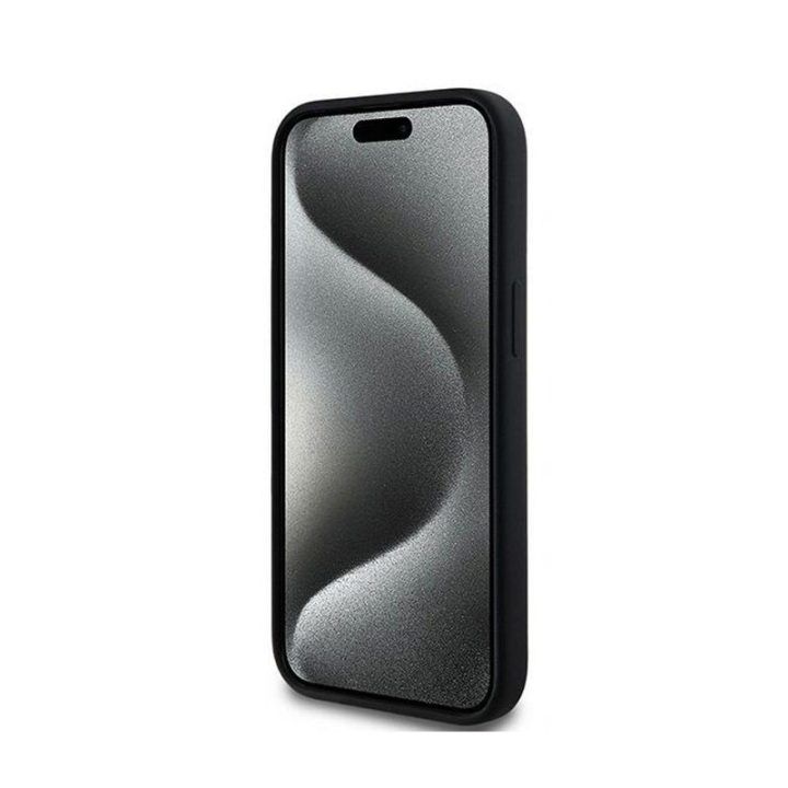 Silikoninis dėklas Karl Lagerfeld Karl & Choupette MagSafe iPhone 15 Plus / 14 Plus, juodas