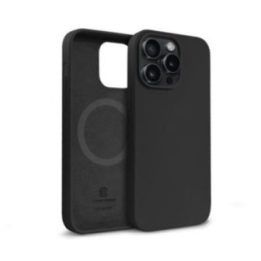 Silikoninis dėklas iPhone 15 Pro, juodas, Crong