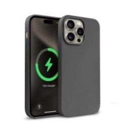 Dėklas iPhone 15 Pro, silikoninis Crong Color Cover Magnetic, titano