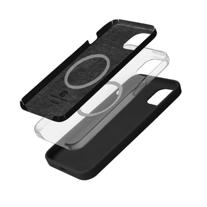 Dėklas iPhone 15 iš skysto silikono, juodas