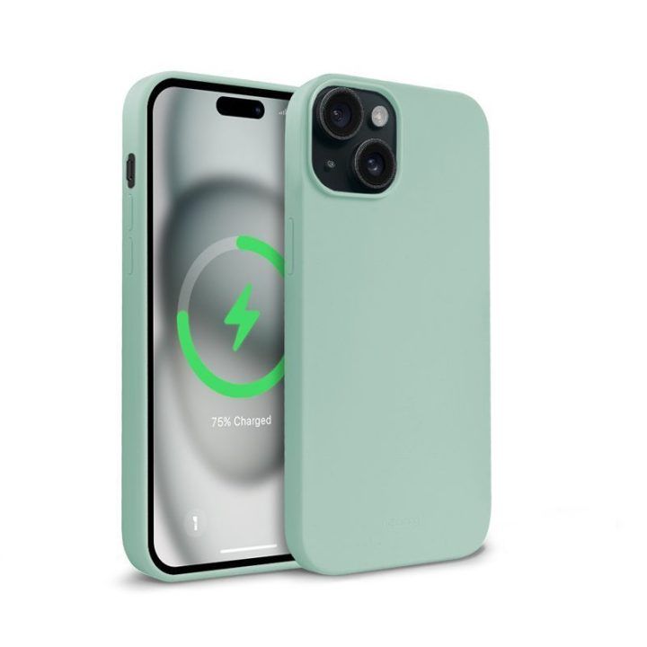 Dėklas iPhone 15 Crong Color Cover Magnetic, mėtų