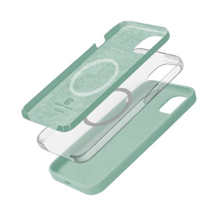 Dėklas iPhone 15 Crong Color Cover Magnetic, mėtų