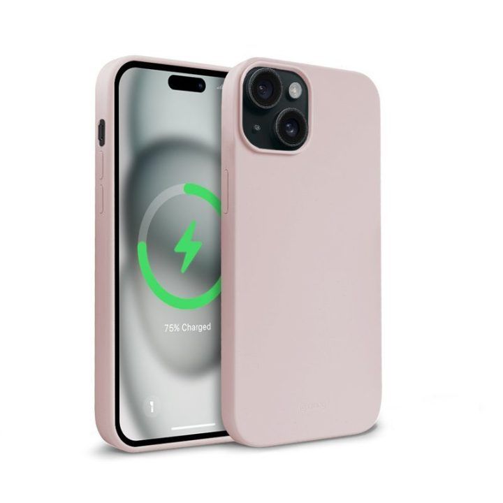 Dėklas Crong Color Cover Magnetic iPhone 15, rožinė