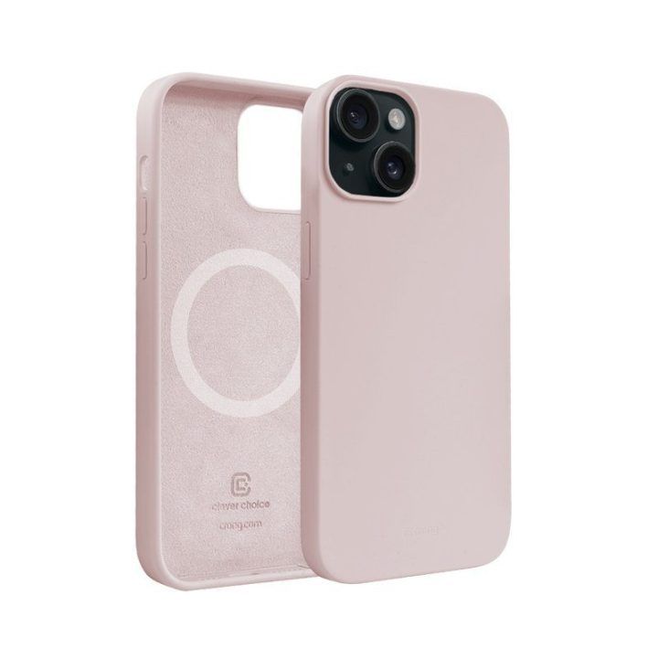 Dėklas Crong Color Cover Magnetic iPhone 15, rožinė