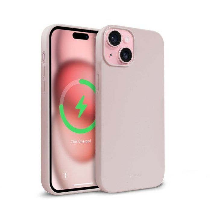 Dėklas Crong Color Cover Magnetic iPhone 15, rožinė