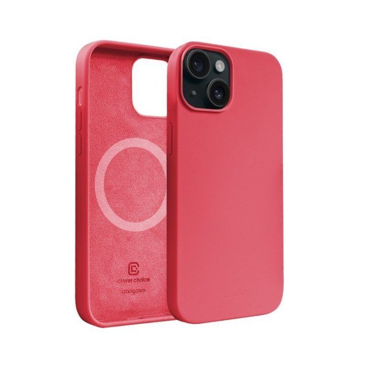Crong Color Cover Magnetic rožinis dėklas iPhone 15
