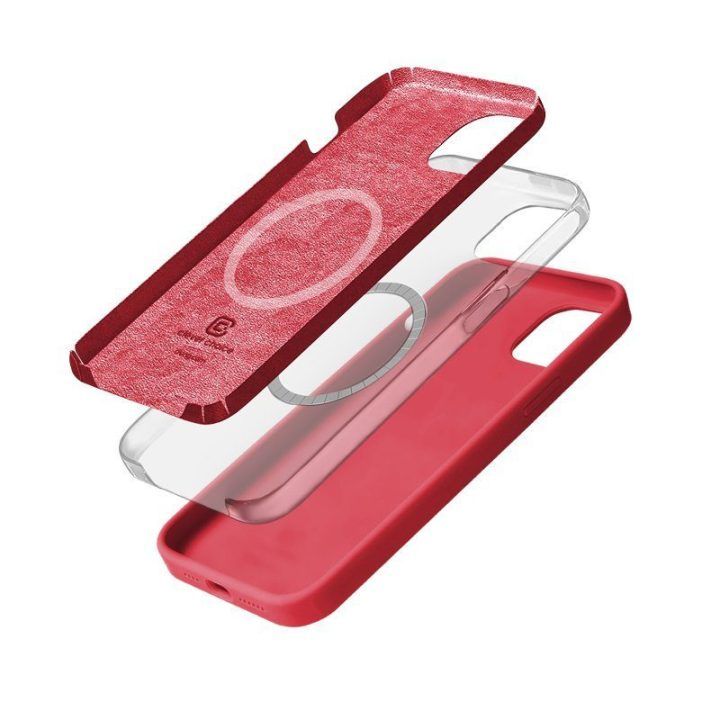 Rožinis dėklas iPhone 15 Plus, silikoninis, Crong