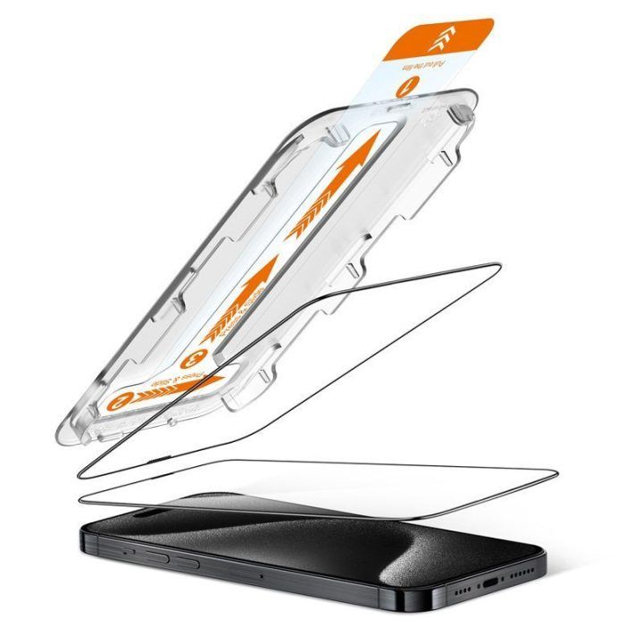 Apsauginis stiklas iPhone 15 Pro Max, 2 vnt., Crong EasyShield