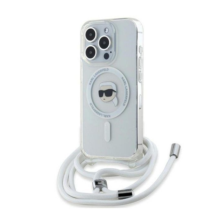 Permatomas dėklas iPhone 15 Pro Karl Lagerfeld MagSafe