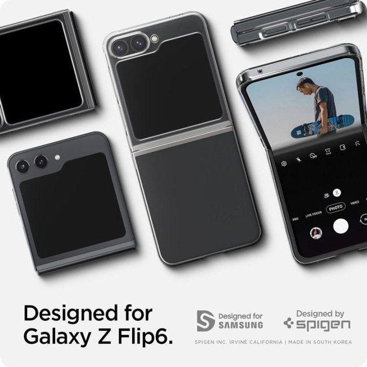 Dėklas Spigen Airskin Samsung Galaxy Z Flip 6 / 7 FE, permatomas