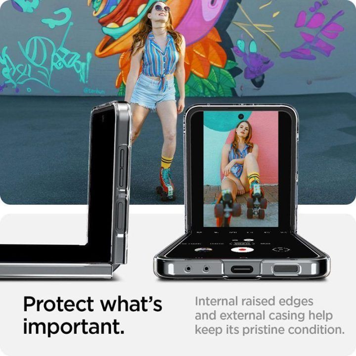 Dėklas Spigen Airskin Samsung Galaxy Z Flip 6 / 7 FE, permatomas