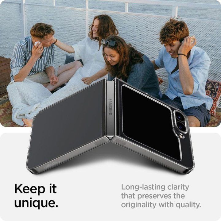 Dėklas Spigen Airskin Samsung Galaxy Z Flip 6 / 7 FE, permatomas