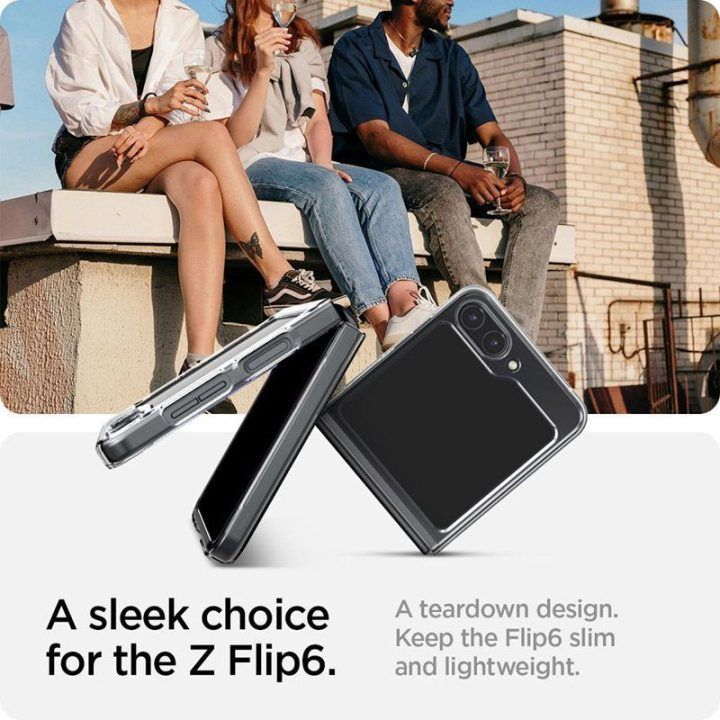 Dėklas Spigen Airskin Samsung Galaxy Z Flip 6 / 7 FE, permatomas