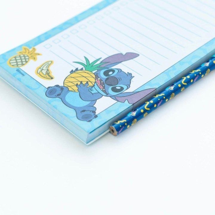 Disney Stitch magnetinė užrašų knygelė pirkinių sąrašui, 10 × 21 cm
