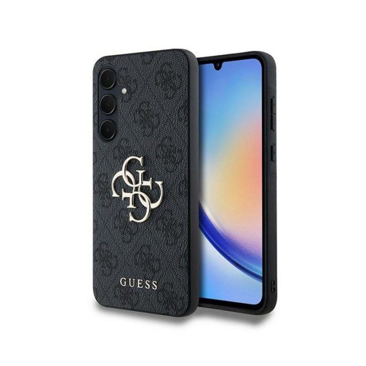 Dėklas Samsung Galaxy A35 5G Guess 4G Big Metal Logo, juodas
