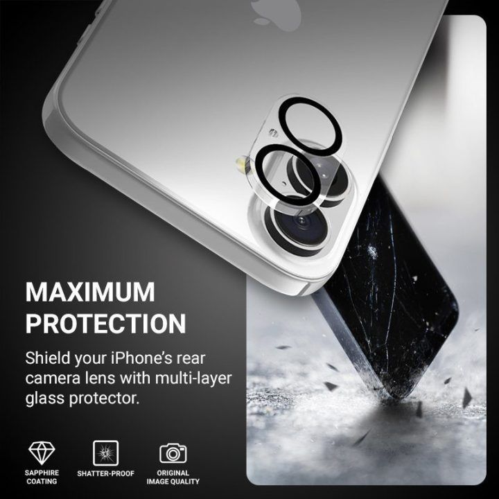 Apsauginis stiklas kamerai iPhone 16 / 16 Plus