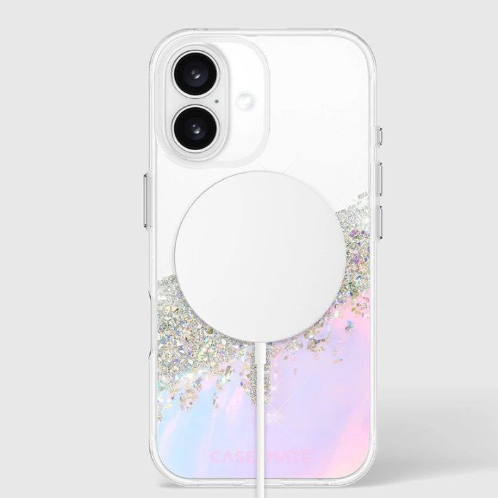 Case-Mate Karat MagSafe dėklas iPhone 16, Holographic Soap Bubble