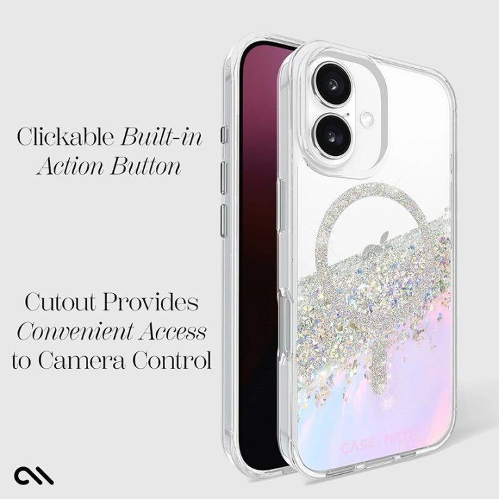 Case-Mate Karat MagSafe dėklas iPhone 16, Holographic Soap Bubble