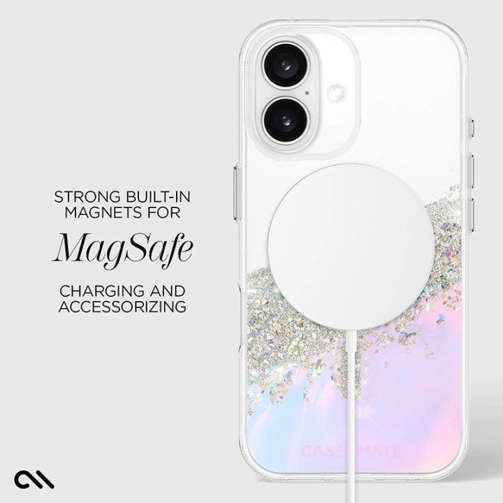 Case-Mate Karat MagSafe dėklas iPhone 16, Holographic Soap Bubble
