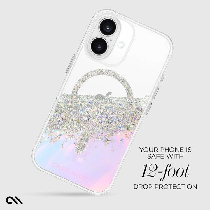 Case-Mate Karat MagSafe dėklas iPhone 16, Holographic Soap Bubble