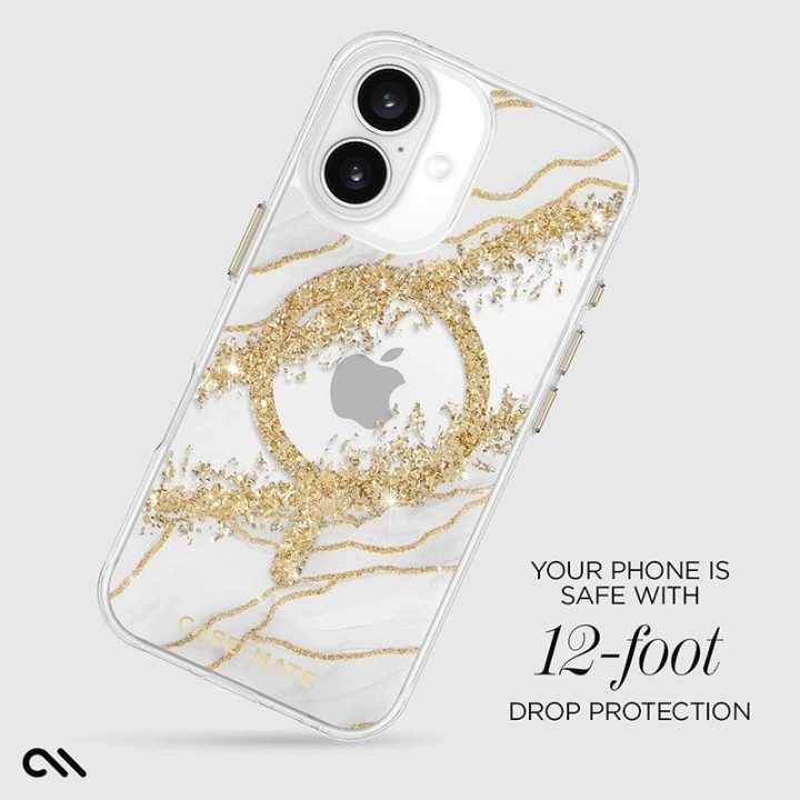 Dėklas iPhone 16, Granite, MagSafe, Case-Mate Karat