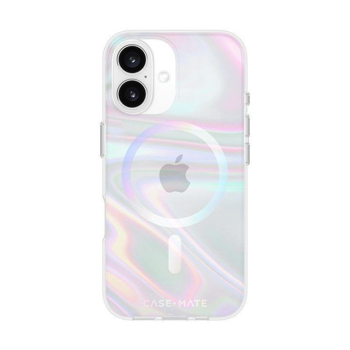Dėklas iPhone 16, Iridescent Case-Mate Soap Bubble MagSafe