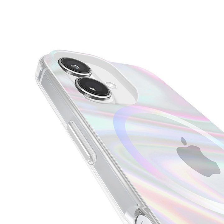 Dėklas iPhone 16, Iridescent Case-Mate Soap Bubble MagSafe