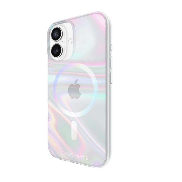 Dėklas iPhone 16, Iridescent Case-Mate Soap Bubble MagSafe