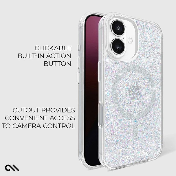 „Case-Mate Twinkle Disco“ dėklas „iPhone 16“ su „MagSafe“