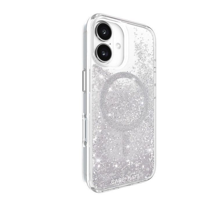 Dėklas iPhone 16, sidabro spalvos, Case-Mate Waterfall MagSafe