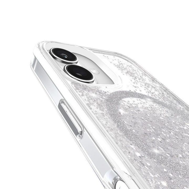 Dėklas iPhone 16, sidabro spalvos, Case-Mate Waterfall MagSafe