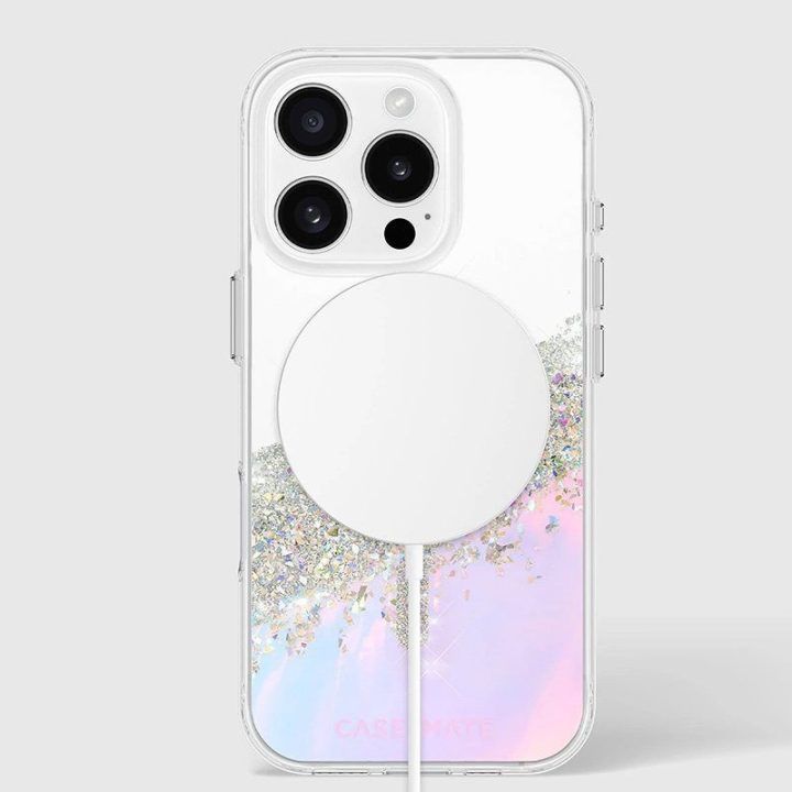 Dėklas iPhone 16 Pro Case-Mate Karat MagSafe, Holographic Soap Bubble