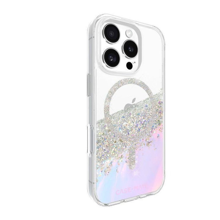 Dėklas iPhone 16 Pro Case-Mate Karat MagSafe, Holographic Soap Bubble