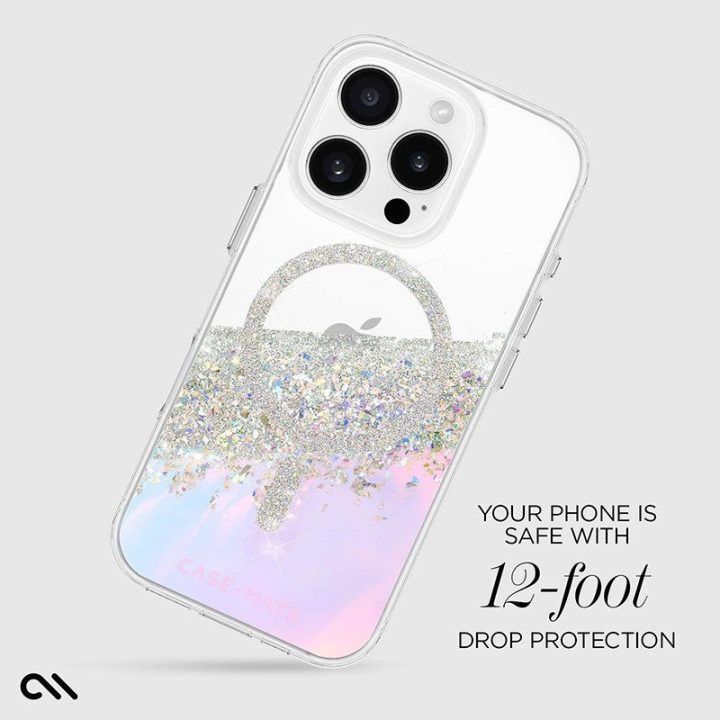 Dėklas iPhone 16 Pro Case-Mate Karat MagSafe, Holographic Soap Bubble